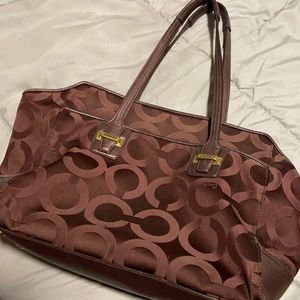 Large purple Coach purse